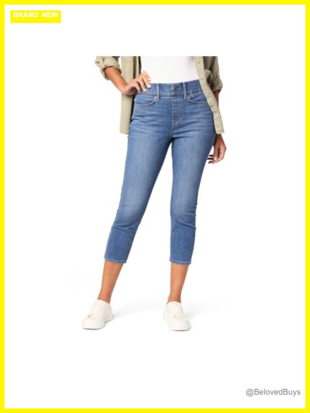 Totally Shaping Ultimate Pull-On Capri Mid Rise Stretch Denim